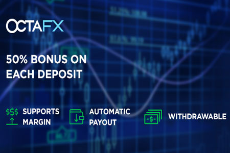 OctaFX - 50 Percent Bonus on Each Deposit