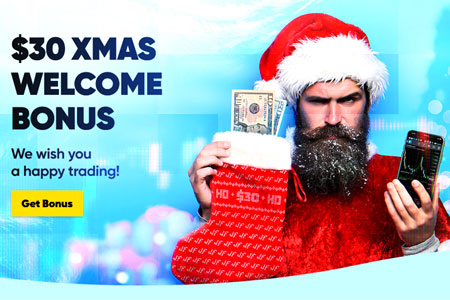 JustForex $30 XMAS NO DEPOSIT BONUS