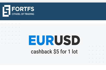FortFS | $5 cashback for each EURUSD lot