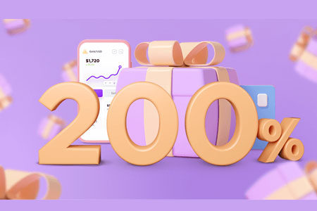200% Bonus on Initial Deposit 